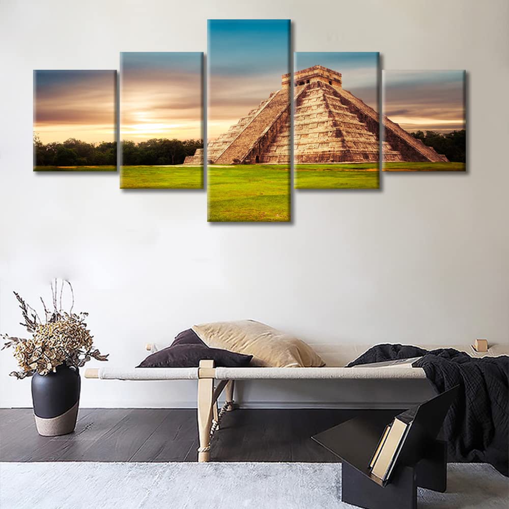 Mayan Pyramide Tapet Nahtloser Hintergrund Mit Maya Und