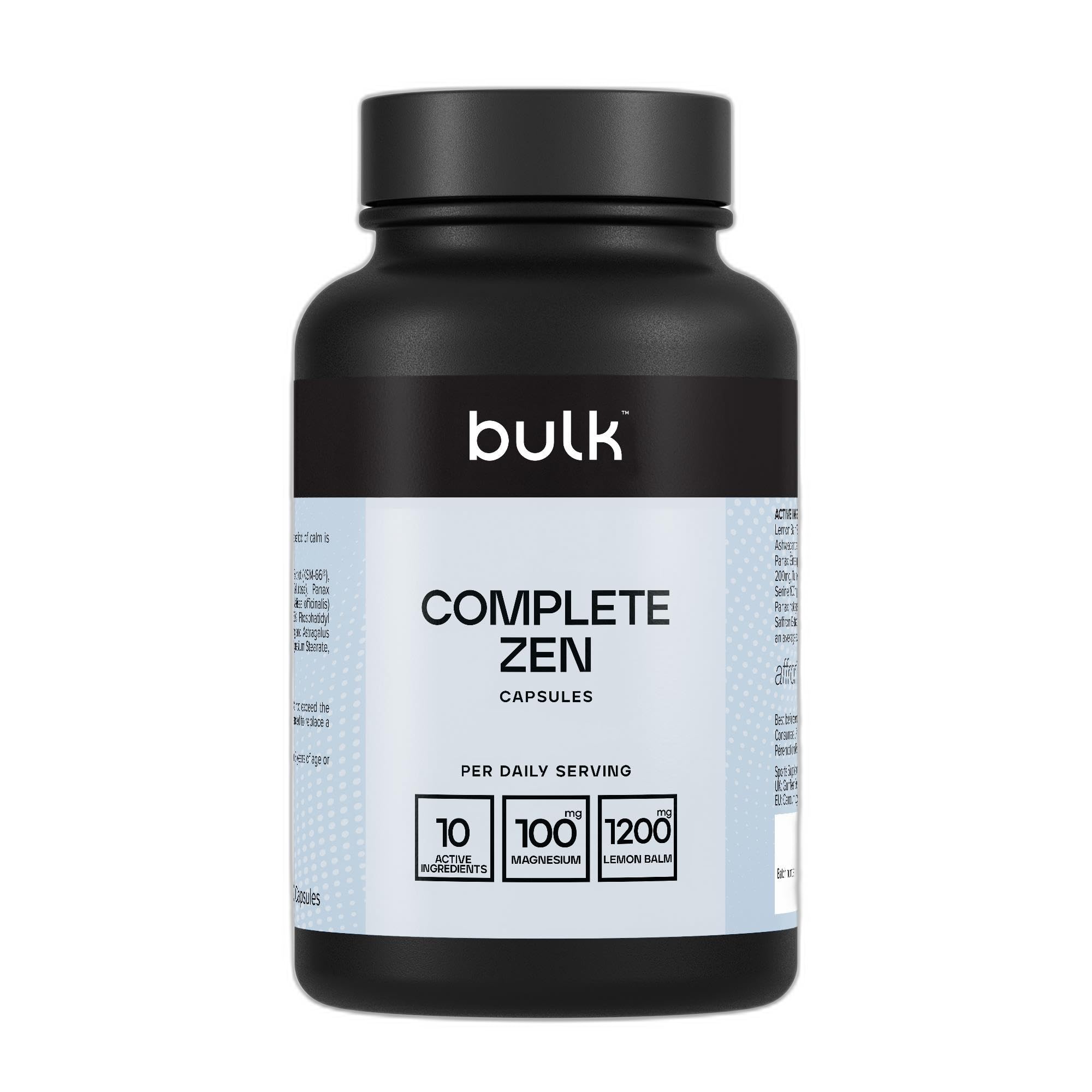 Bulk Complete Zen | 17 ingrédients hautement dosés pour contribuer à la fonction cognitive, aux performances mentales et à la concentration