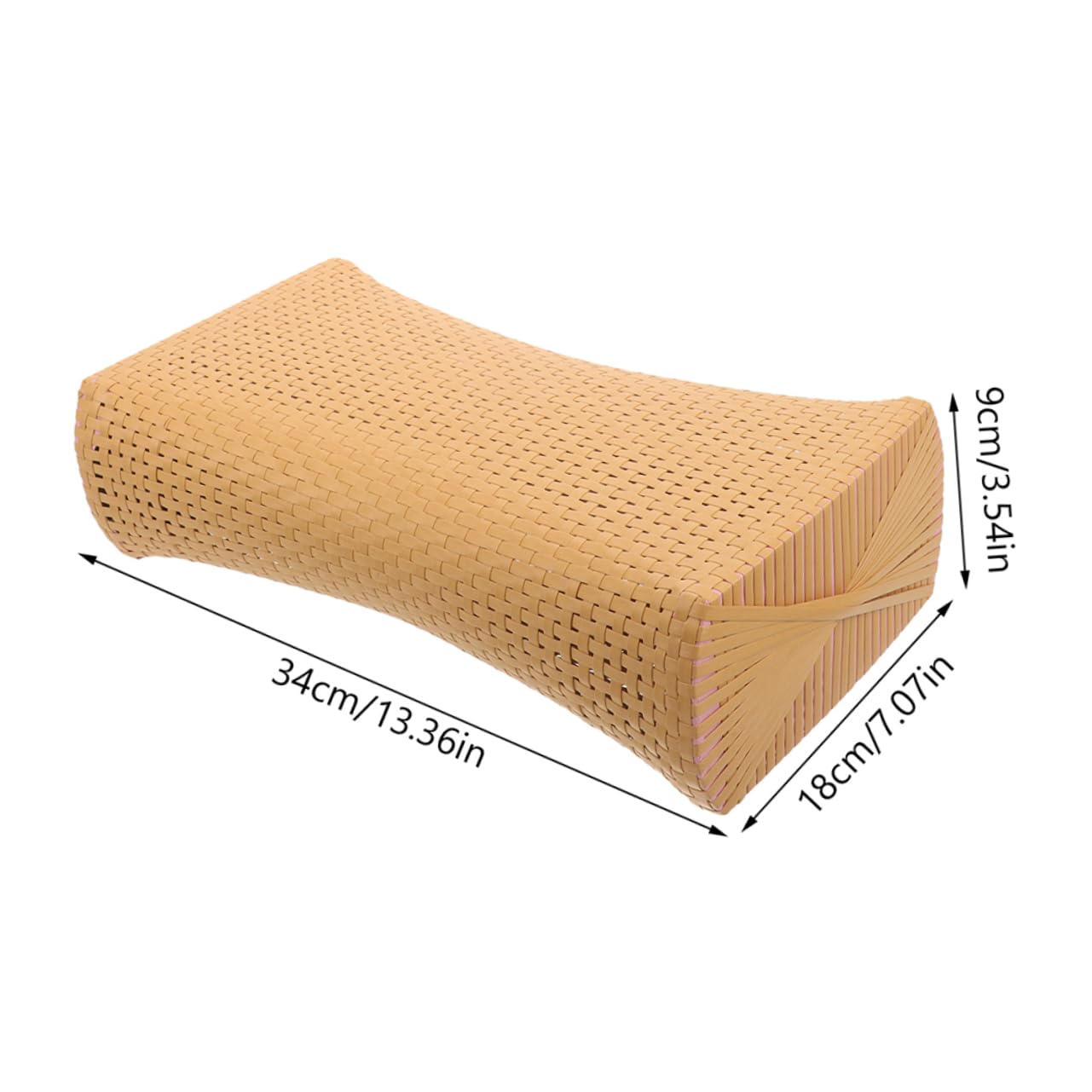 Unomor 2pcs Simulated Rattan Neck Rest Pillow for Sauna and Bathtub Summer Sleeping Pillow Lightweight Design for Spa and Gym Use