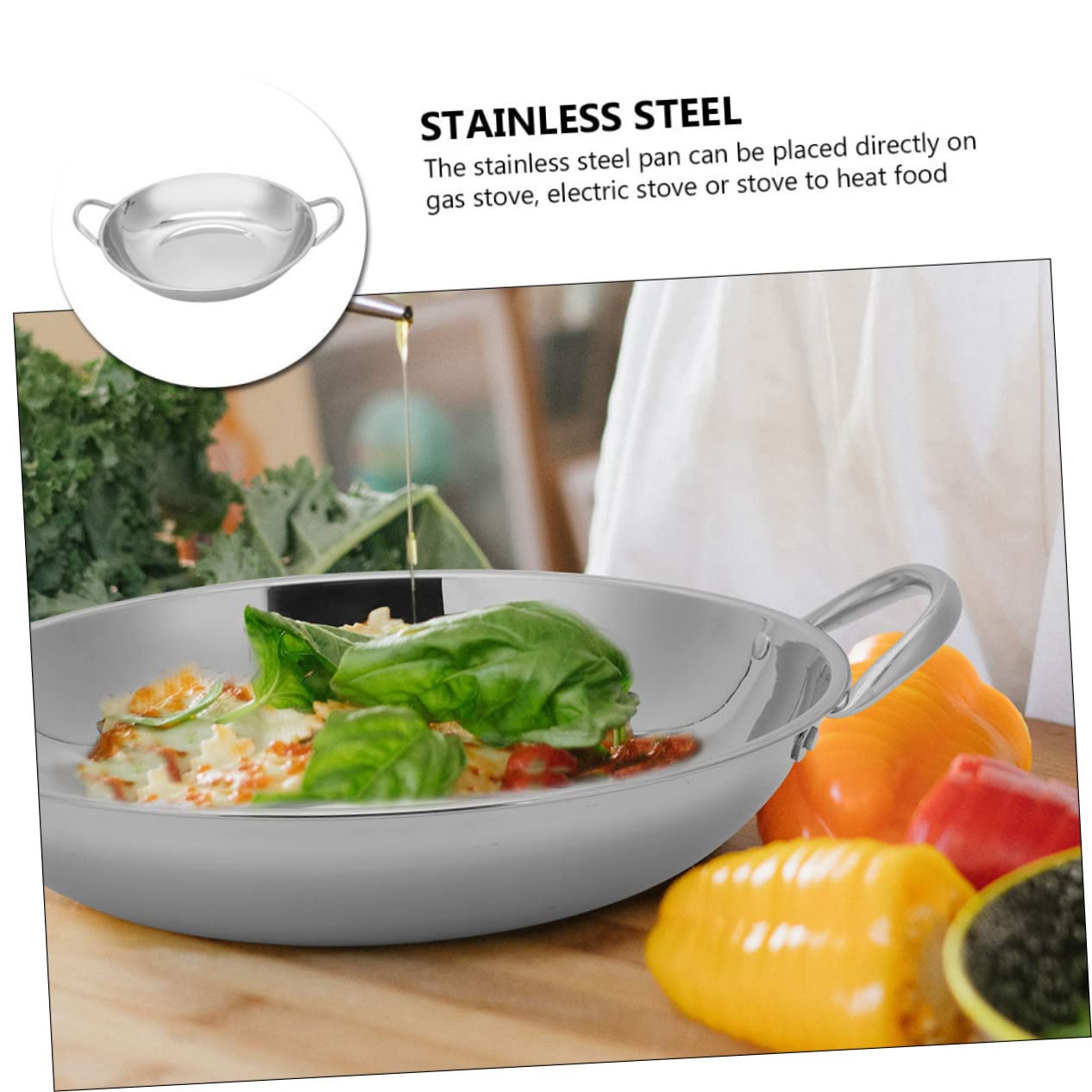 ステンレス 中華鍋 2ハンドル apod] ダブルファイバー18cm中華鍋 ハンドルカバーセット