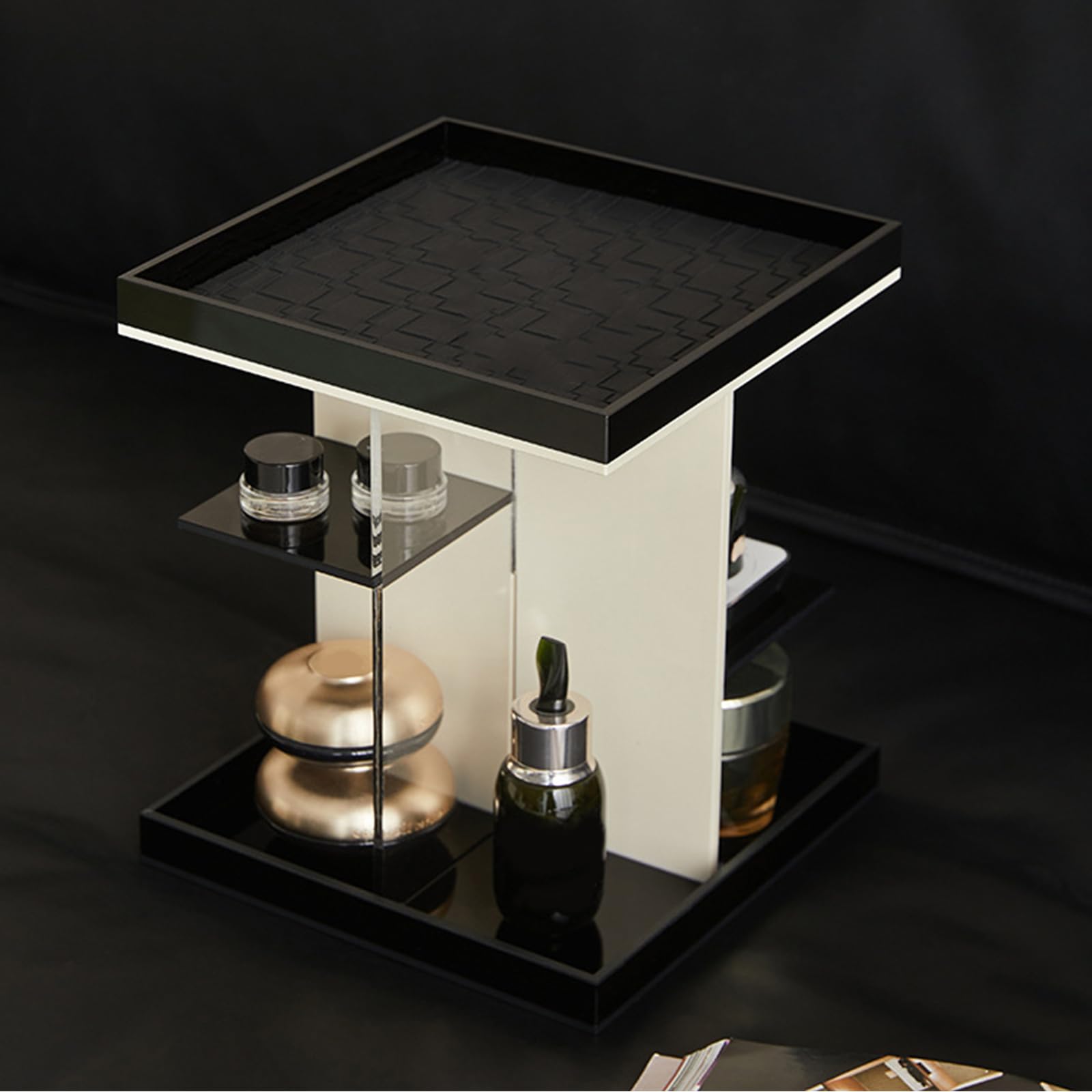Organizador de maquillaje acrílico resistente de 360 grados multifunción para artistas