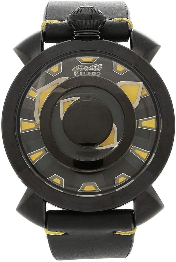 Amazon | [ガガミラノ]腕時計 メンズ 9092.02 ブラック イエロー [並行