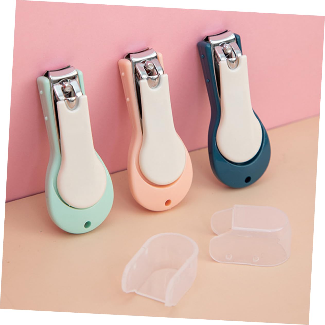 RORPOIR 3Pcs Nail Clipper Manicure for Includes and Nail Care Tools Comfortable Grip Design for Easy Use for Parents