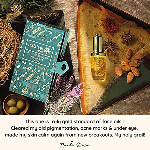 Natural Vibes Gold Beauty Oil - Elixir For Face Lips Neck And Peaceful Sleep - 3 Ml #TOP7