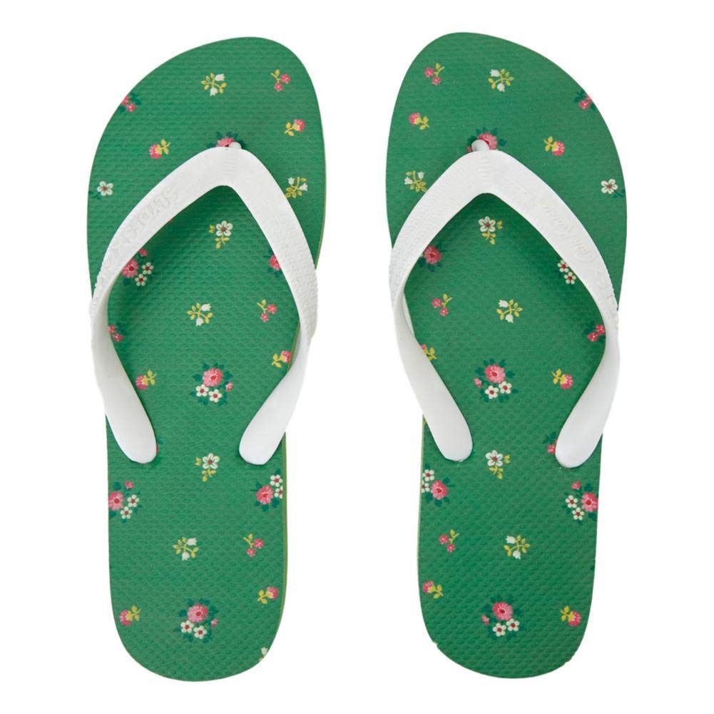 Slydes Cath Kidston Reed Flip Flops - Garden Green