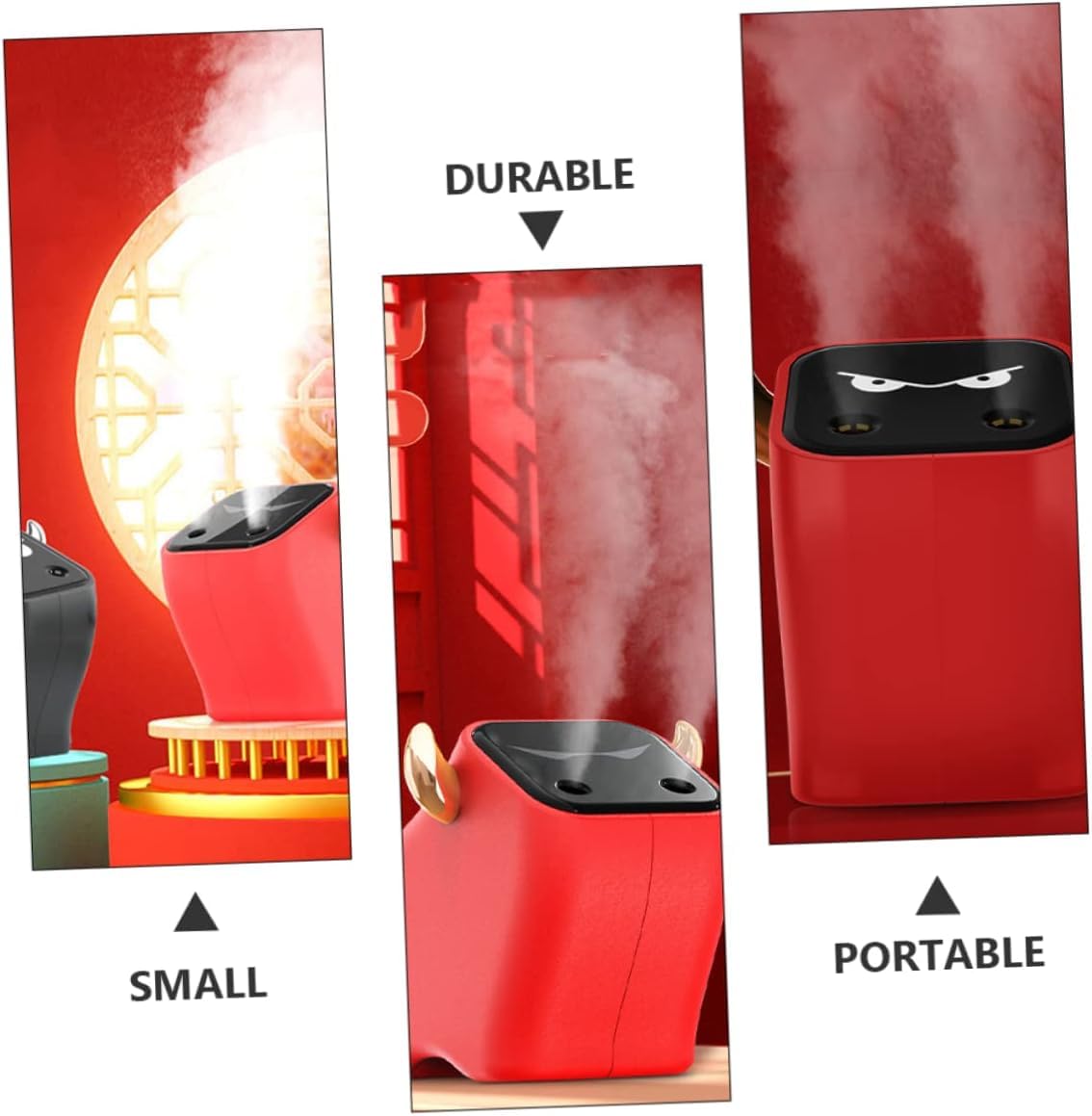 Difusor de aceite esencial, 1 unidad, humidificador, USB, práctico escritorio de aceite esencial for coche, humidificador portátil, purificador de aire duradero, aromaterapia, difusor de aire de plást