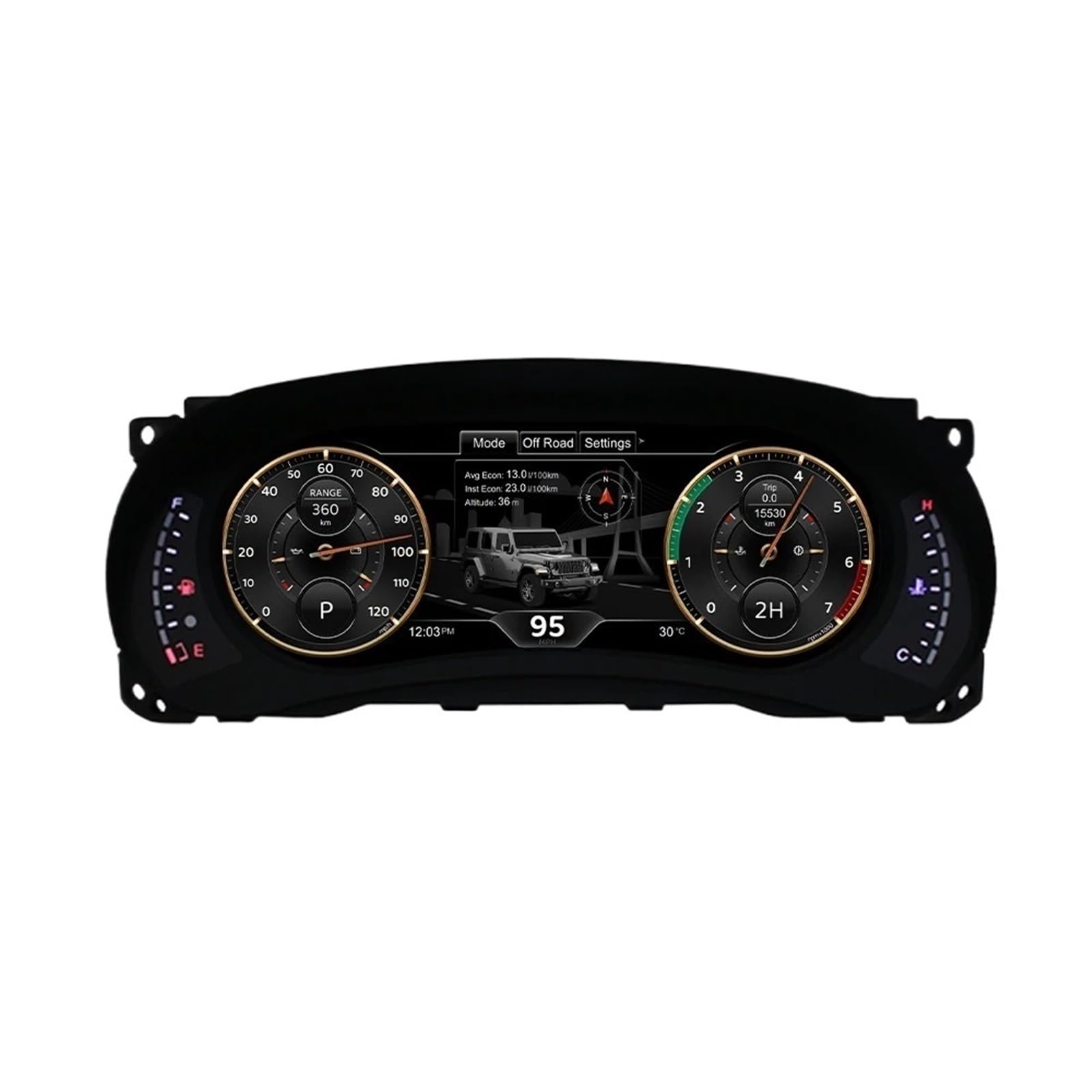 Cyfrowy miernik Do Wrangler 2011-2018 Wyświetlacz Head Up | Virtuele Cockpit Panelel 12.3 "1920*720P LCD Digitale Instrumentenpaneel Dashboard