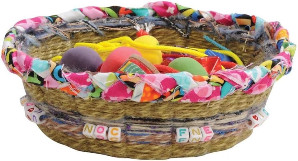 Roylco Basket Weaving Bases - 24 Pre-Notched 9" Cardboard Forms for Easy Basket Making with Yarn, Raffia & Fabric Strips, Classroom Craft Activity, Improves Dexterity, Ages 5+, Makes 6" Baskets