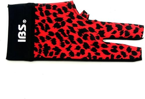 Miniatura 2 de IBS Rojo Touch Tres Dedos Guante Billar Billar Taco Profesional Spandex