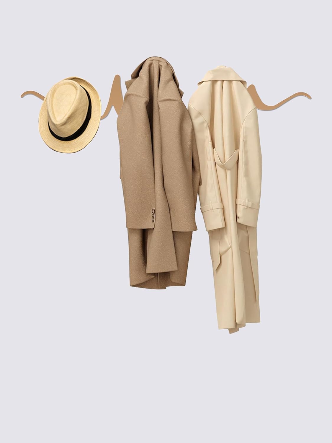 Metal Coat Racks Wall Mounted Gold Metal Wall Cloth Hanger Hanging Accessories Rack Modern Heavy Duty Entryway Hook for Clothes Hat Key Towel Purse and Bag Home Decor Gift