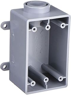 Weatherproof Box, 1Gang, 1/2 in Hub, PVC