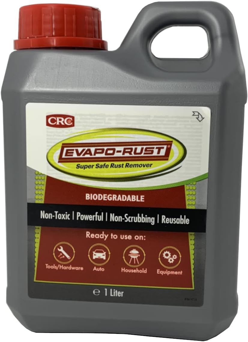 Evapo-Rust Rust Rust Remover - Super Safe None Toxic Powerful Non Scrubbing Reuseable Use On Tools, Household Items, Automotive Parts, 1L
