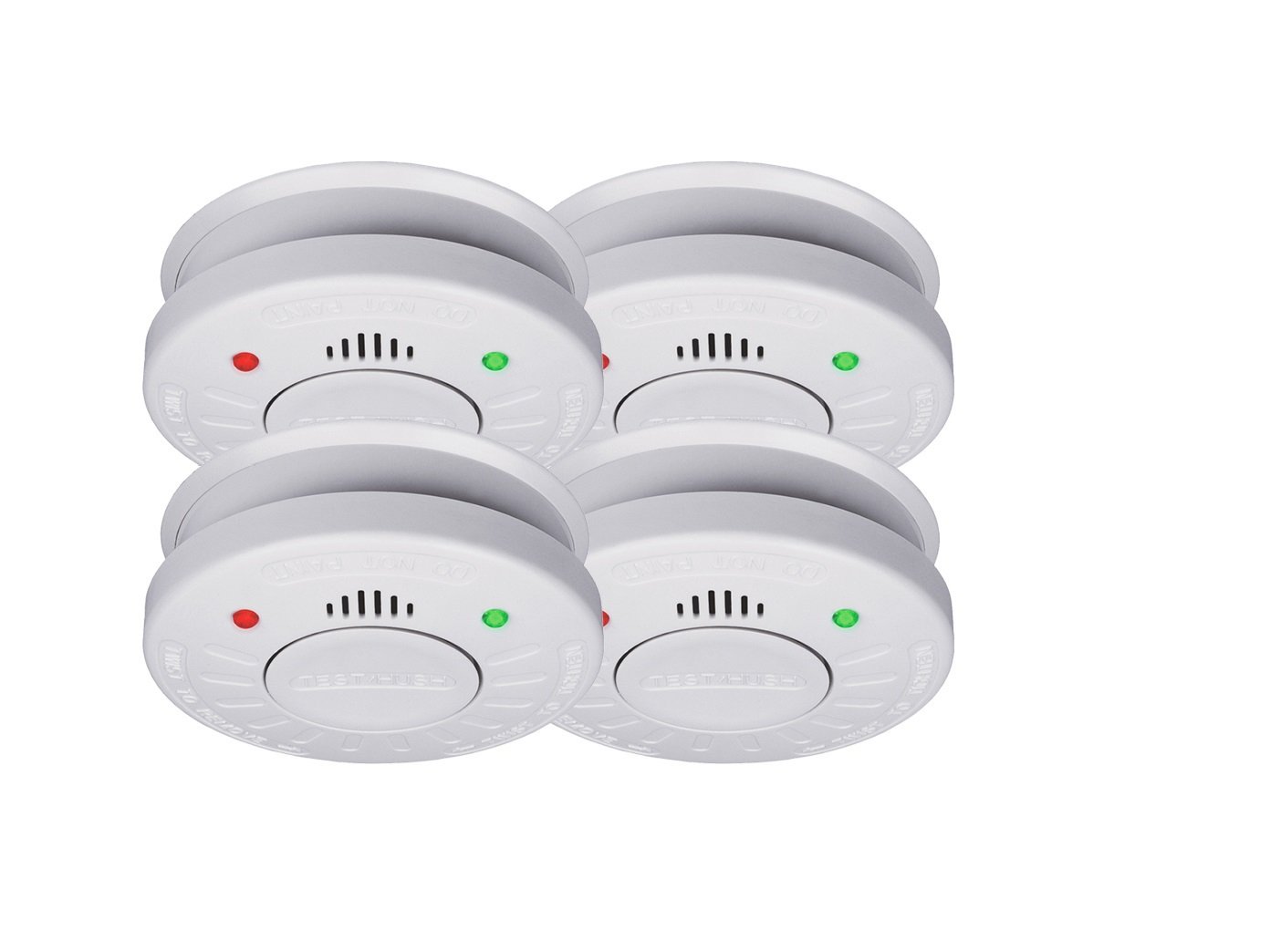 4er-Set SMARTWARES Rauchmelder mit 10 Jahres Batterie - VDs Zertifiziert + Stummschaltfunktion
