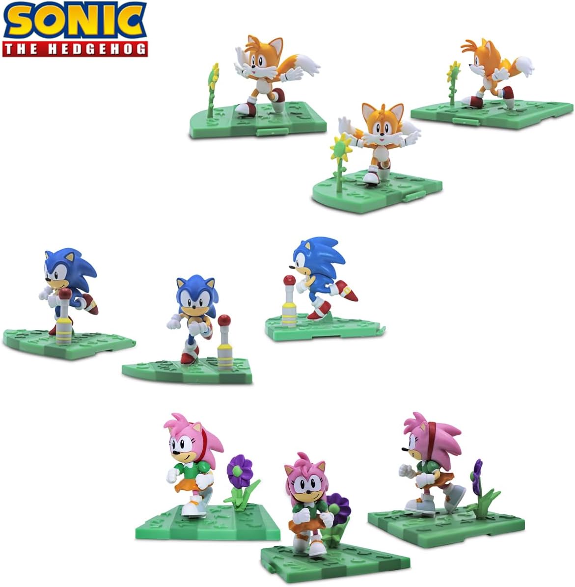 Sonic The Hedgehog Craftables Series 4 Collector’s Box – Buildable Playset with Sonic, Tails, Knuckles, Amy Rose & Dr. Eggman Figures