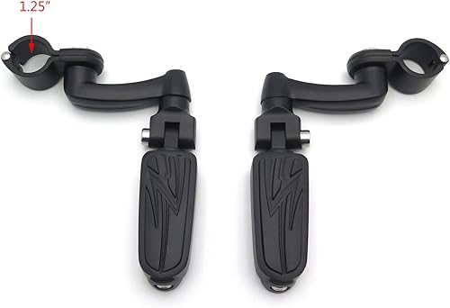 Miniatura 3 de SMT-Kit de montaje de clavijas negras estilo rayo compatible con bicicleta equipada con 1-14 pulgadas (1.25") protector del motor delantero tubo