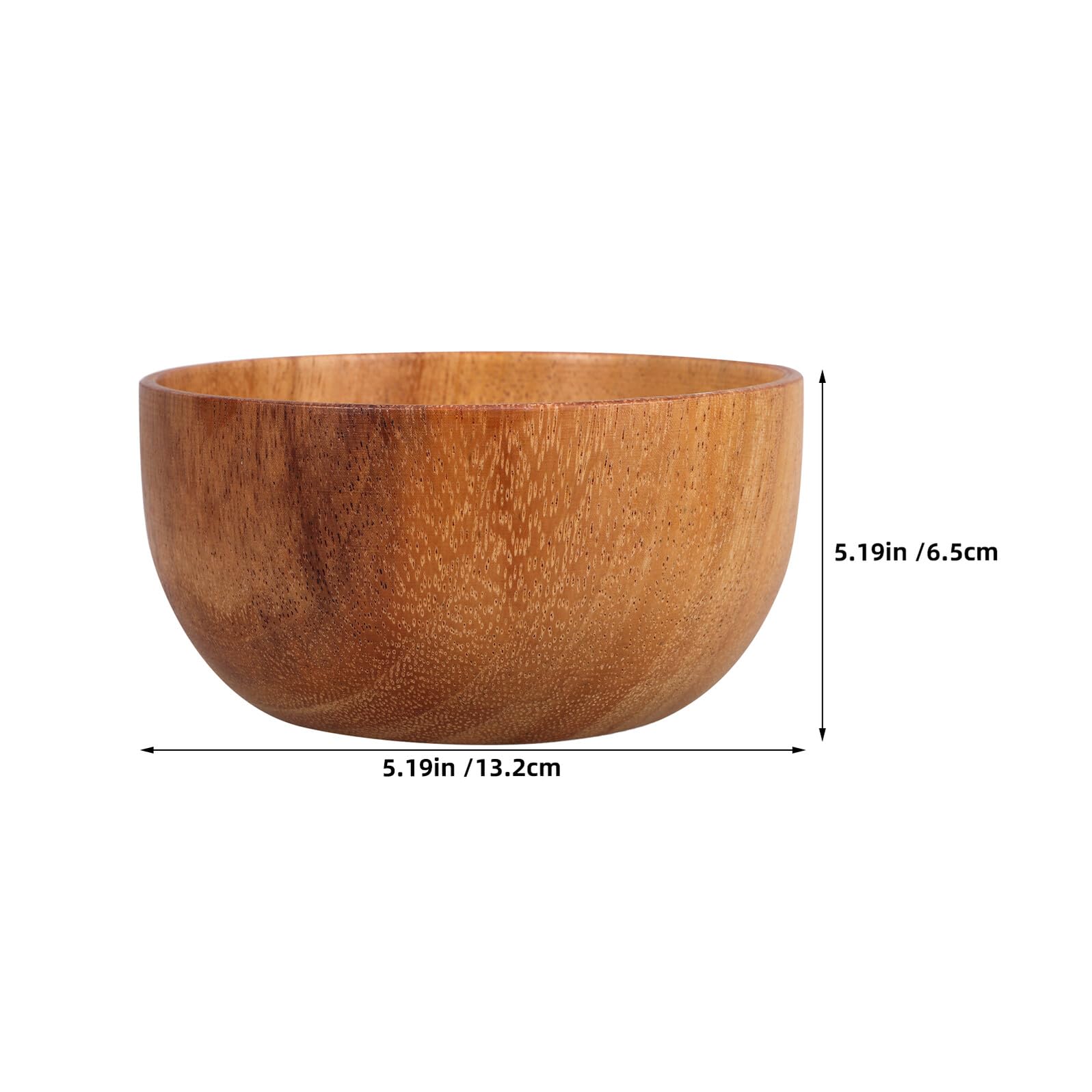 GARVALON 2pezzi Ciotole in Legno Naturale di Acacia Piatto per Frutta e Snack Espositore Adatte per Insalate Zuppe e Dessert Facili da Pulire e Maneggiare