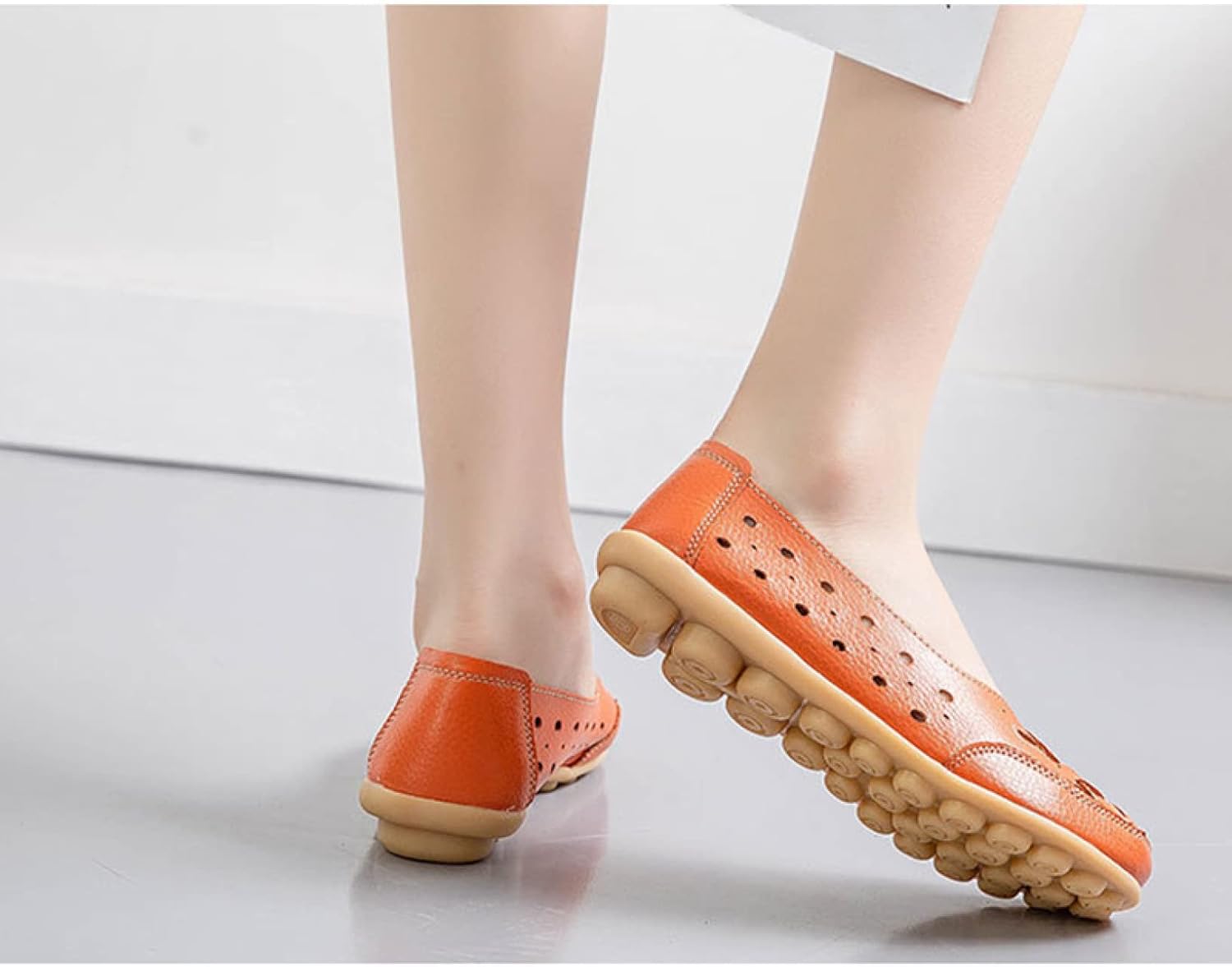 [IJGE] スリッポン レディース 軽量 スニーカー 紐なし ナースシューズ ウォーキングシューズ デッキシューズ モカシン 通気