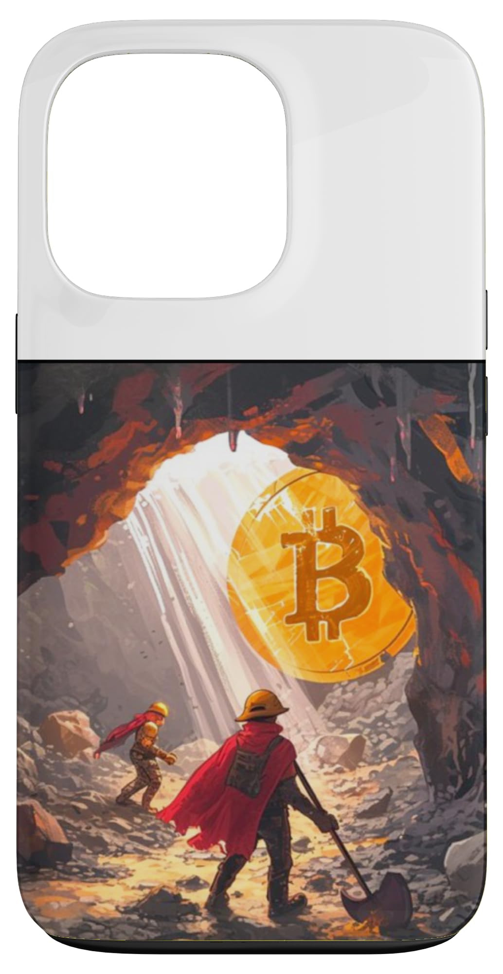 Amazon.co.jp: ビットコインマイニング マウンテンマイニング スマホケース iPhone 13 Pro 用 : 家電＆カメラ