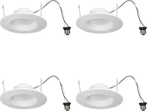 SYLVANIA - Lámpara LED empotrable de 5 pulgadas6 pulgadas con molde, regulable, 9 W 65 W, 675 lúmenes, blanco, 3000 K, clasificación para humedad,