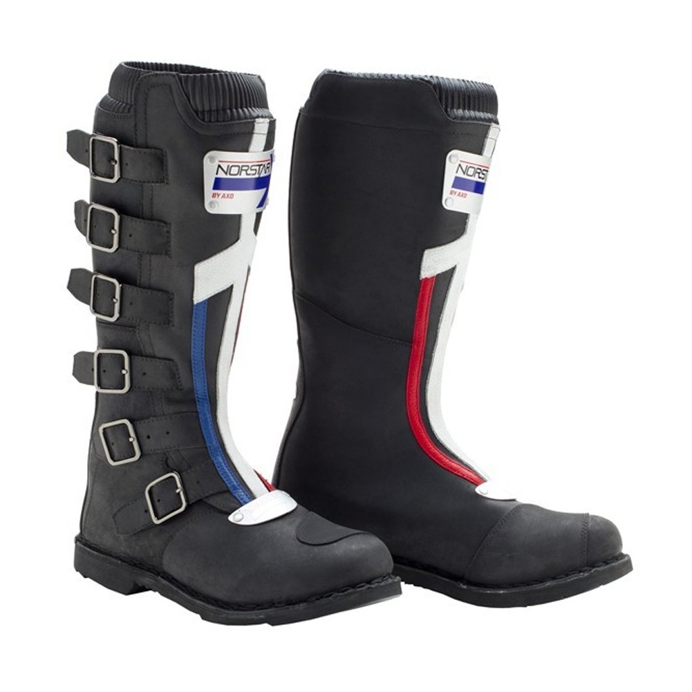 AXO Norstar TransAm Men's Motocross Motorcycle Boots Black / Size 9