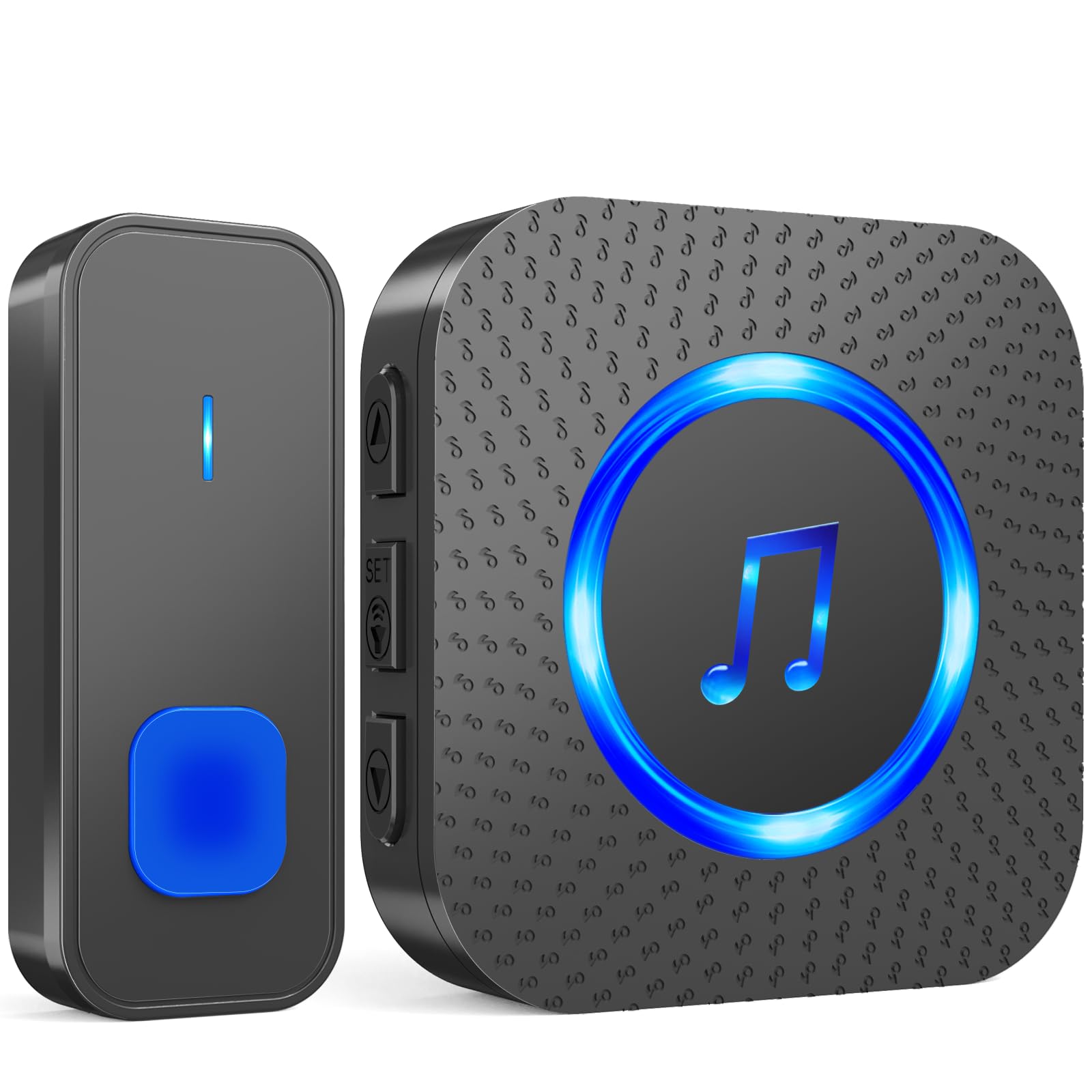 SURFOU Waterproof Wireless Doorbell Kit with 1 Transmitter 2 Receivers