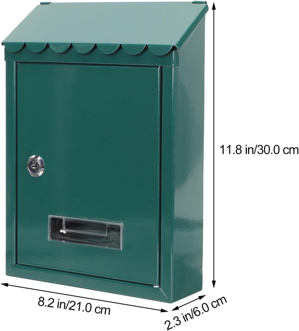 Vintage Wall Mount Mailbox Lockable Outdoor Letter Box European Style Suggestion Box for Garden Durable Metal for Daily Correspondence