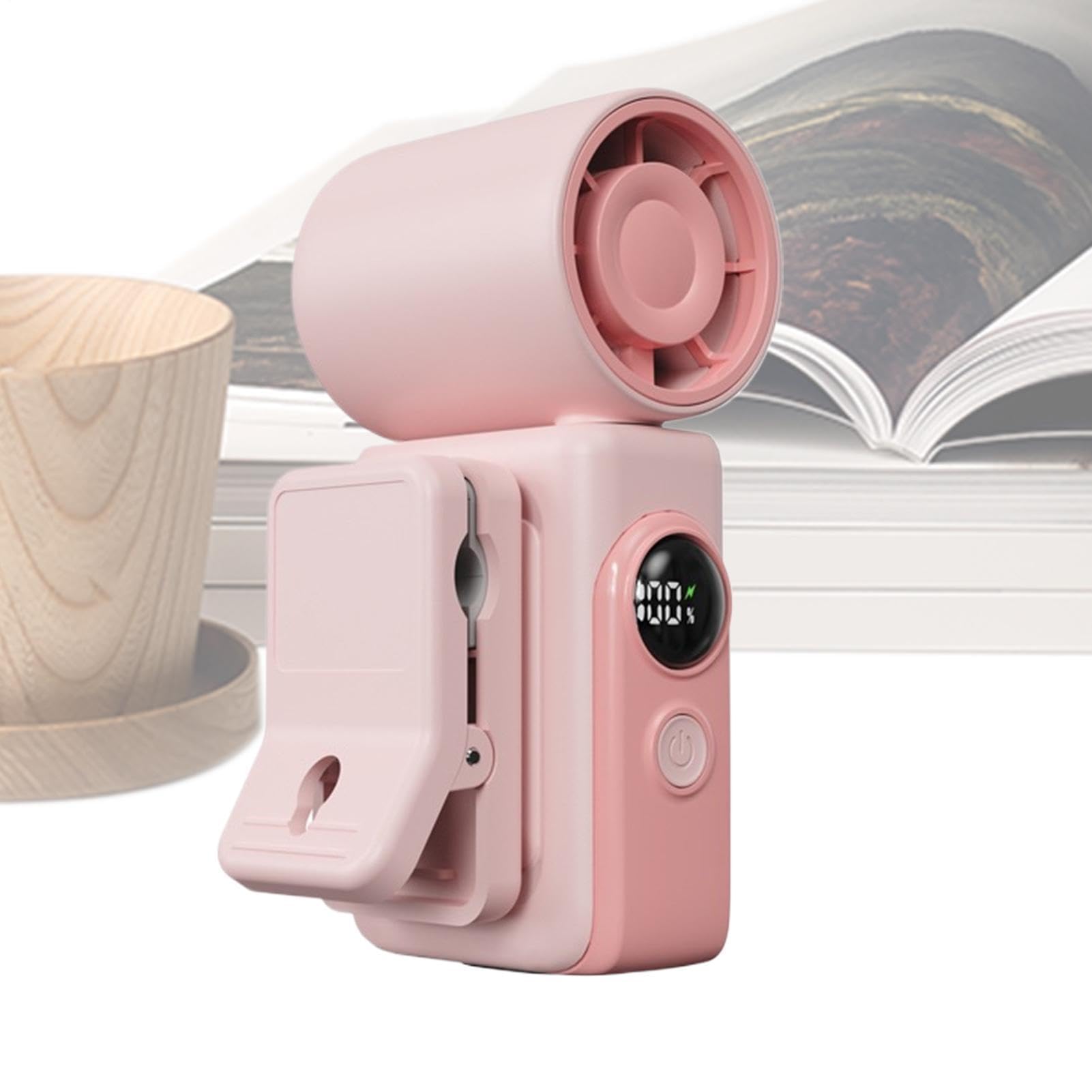 Ventilateur portable rechargeable avec pince pour voiture et voyage