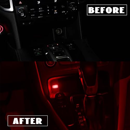 Miniatura 6 de NTNEV 4 lámparas LED USB para interior del automóvil, mini luces LED USB para decoración del automóvil, kit de iluminación ambiental, interfaz USB