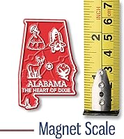 Vista 2 de Imán con diseño de mapa de estado, Alabama