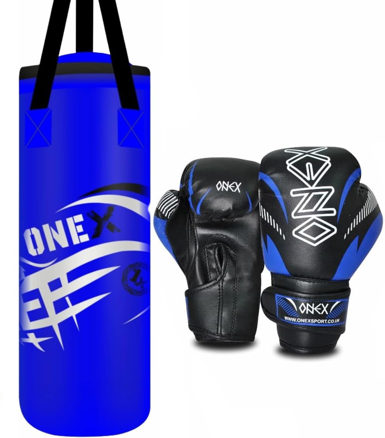 Boxing Bag 2ft Filled Punch Bag with Boxing Gloves Compact Training Juniors Beginners Durable Punching Bag MMA Muay Thai and Fitness Training Set
