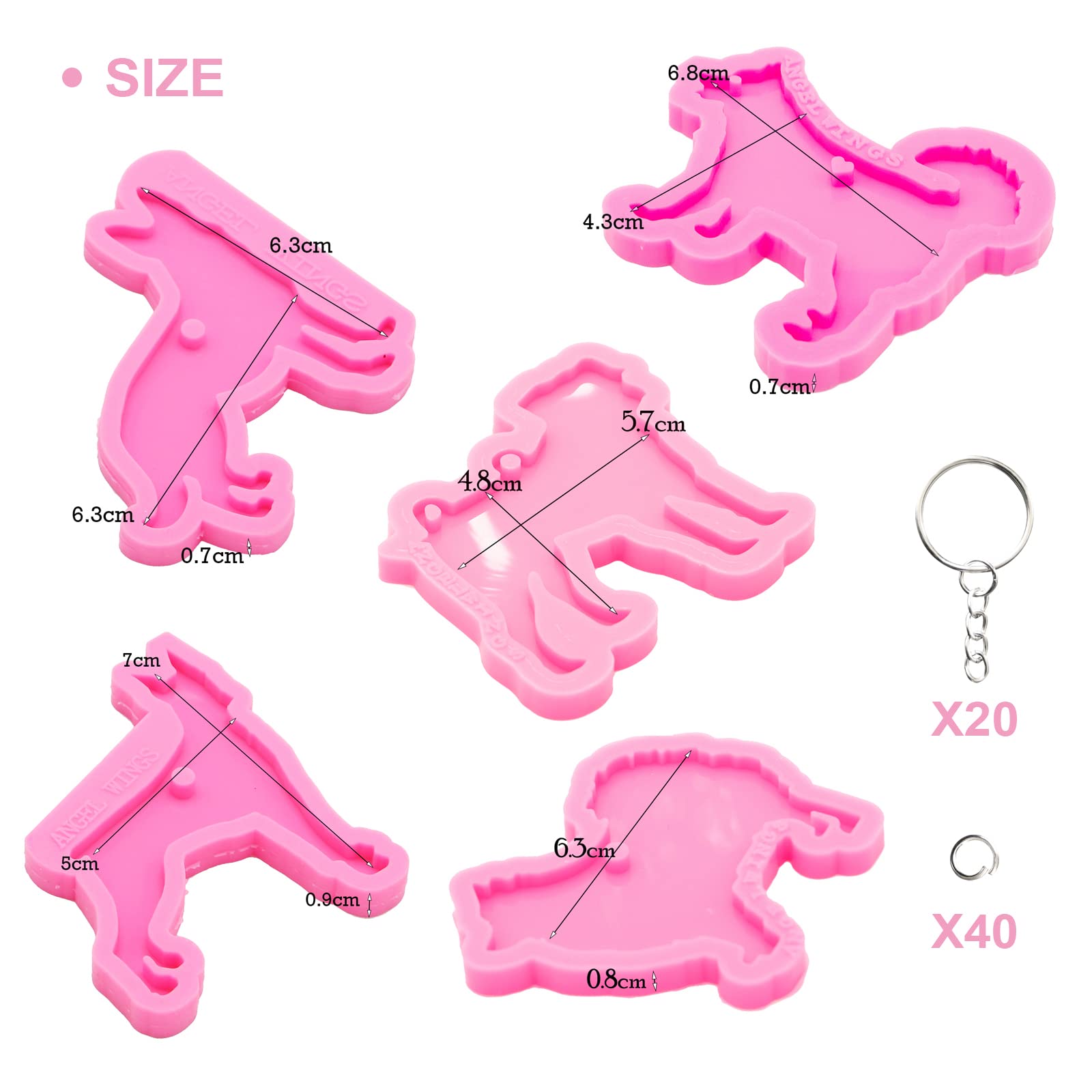 ResinWorld Silikonformen Hundeknochen – 5 Cm & 3,8 Cm Mit Schlüsselringen Für Harzguss