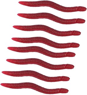 Demeras Fishing Lure Fishing Bait 4cm Soft Insects False Earthworm Sea Bait Bloodworm Lures Artificial Baits(50pcs)