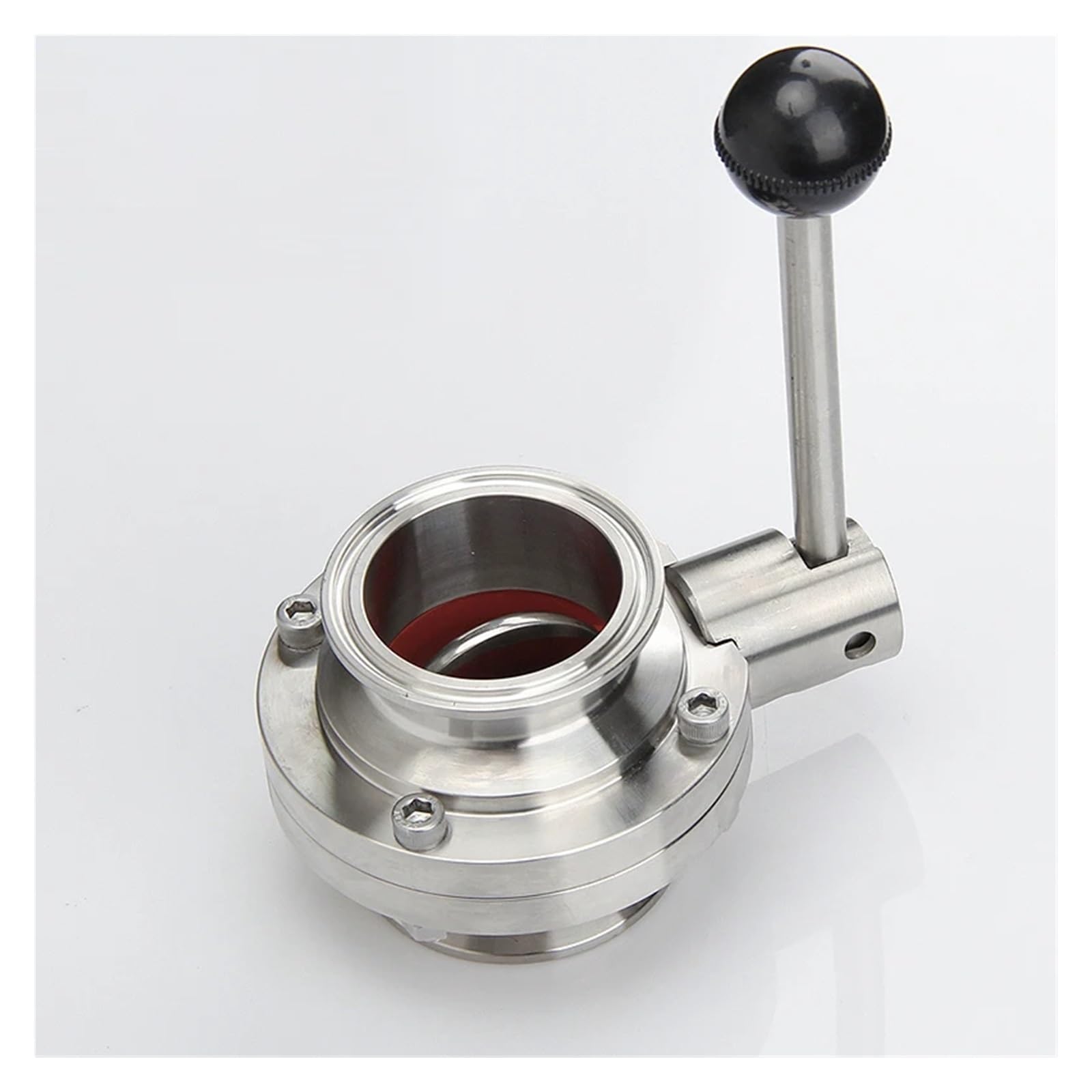 19/25/38/45/51/63mm Stainless Steel 304 Butterfly Valve Tri Clamp 50.5/64/77.5mm(OD63 x Clamp 77.5)