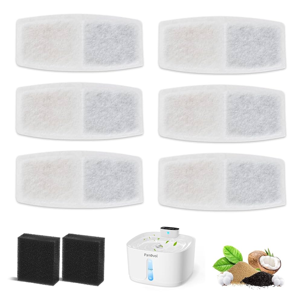 Amazon.co.jp: Panovol ペット用自動給水器 フィルター 6パック