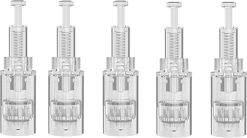 12 Pin Microneedling Cartridges for LED Dermapen- 12 Needle Pin Replacement Microneedling Cartridge to fit Electric LED Photon Pen (12 Pin LED Cartridge (5 Pack))
