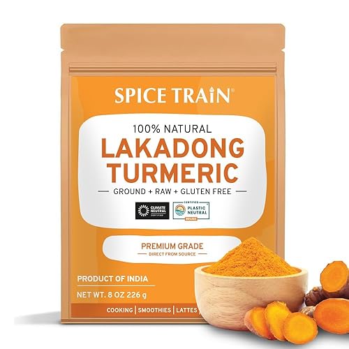 SPICE TRAIN Lakadong - Polvo de cúrcuma orgánica de alta curcumina 797oz 8 onzas 100 crudo de la India polvo de raíz de cúrcuma con alta curcumina disponible en Yaxa Colombia