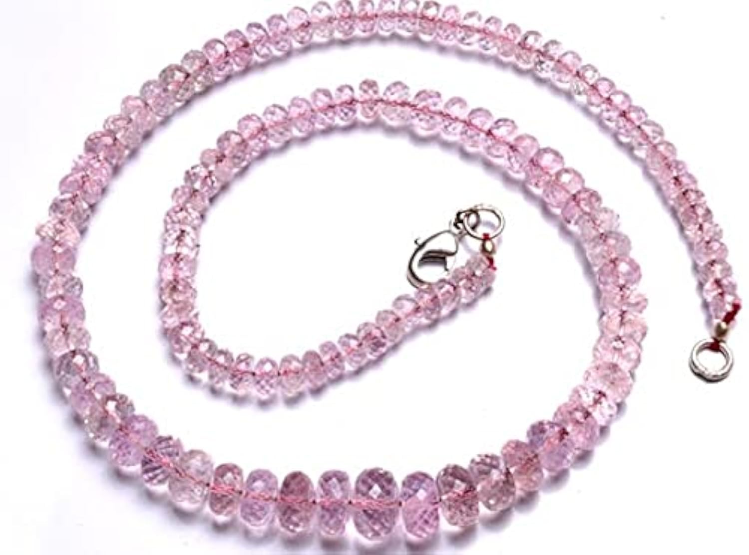 Perles morganite naturelle LKBEADS rondelles facettées 5-10mm de qualité gemme pour bijoux de luxe