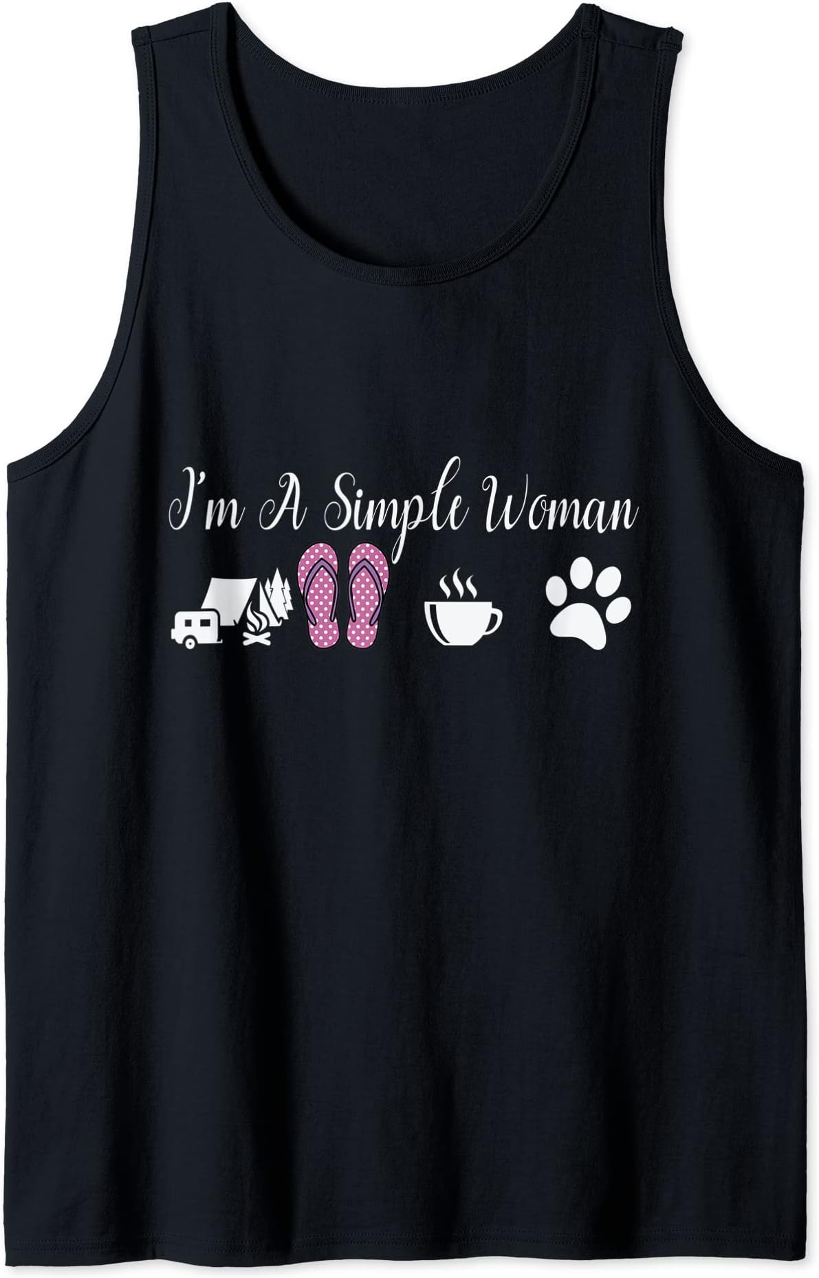 Girls Flip Flops Women Flipflops Camper Coffee Dog Paw Love Tank Top