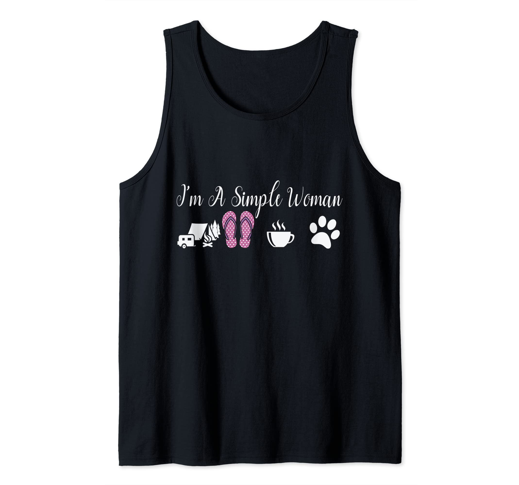 Girls Flip Flops Women Flipflops Camper Coffee Dog Paw Love Tank Top