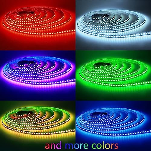 Tesfish 12V RGB LED Strip Lights, 5M 600 LEDs SMD 5050 LED Light Strip IP20 Color Changing LED Rope Light for Bedroom Kitchen - Image 2