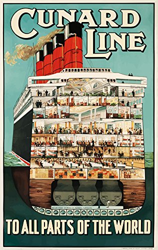 Poster Cunard Line Vintage pour sublimer un salon style rétro - 2