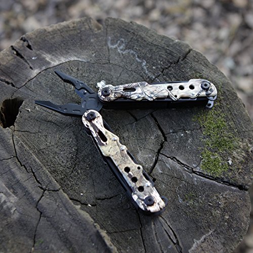 Mossy Oak Multi-Tool - 13 In 1 Multi Function Pliers - Folding Pocket Tool With Sheath, Camo - Portable Pocket Knife For Outdoors, Survival, Camping, Fishing, Hunting, Hiking #TOP7