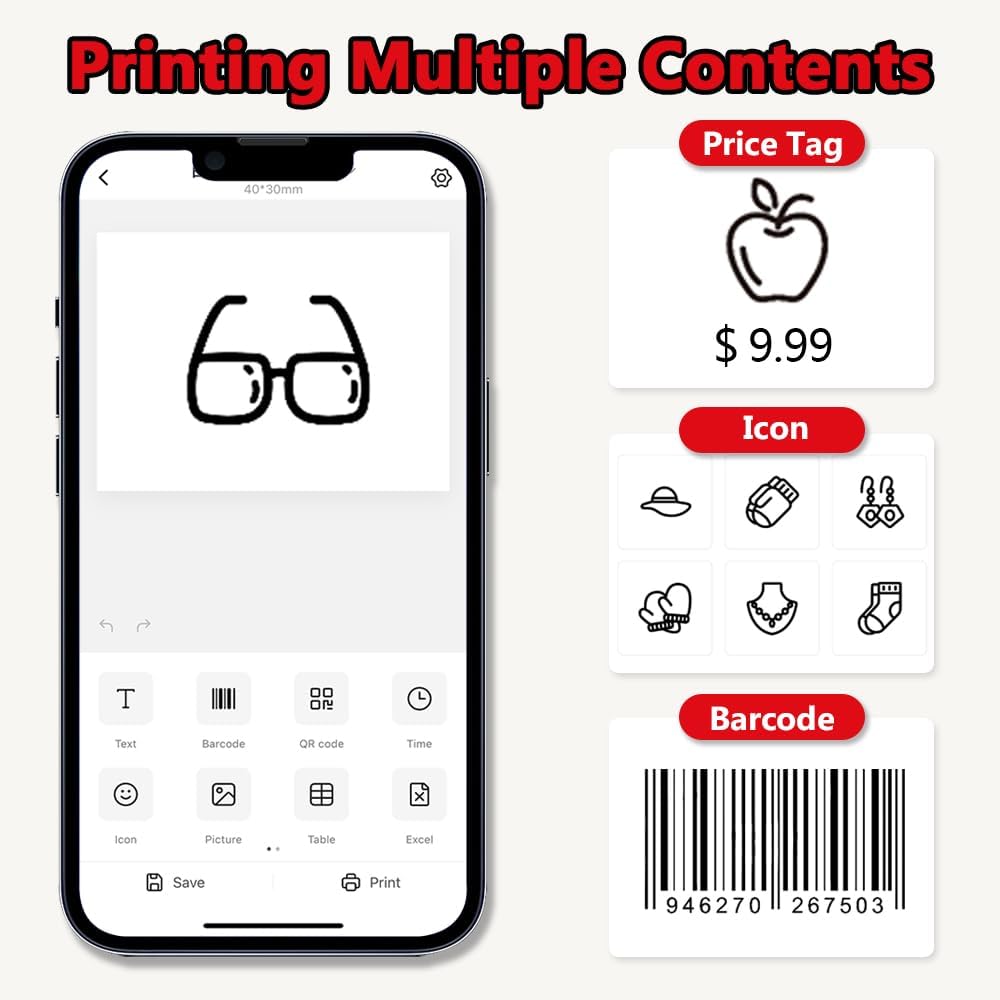 690Pcs Thermal Paper Stickers, 3 Rolls 1.57''x1.18''(40x30mm) for Thermal Label Printer T50M Pro, PL70E, M110, Waterproof Label Stickers Self-Adhesive Tape - Image 4