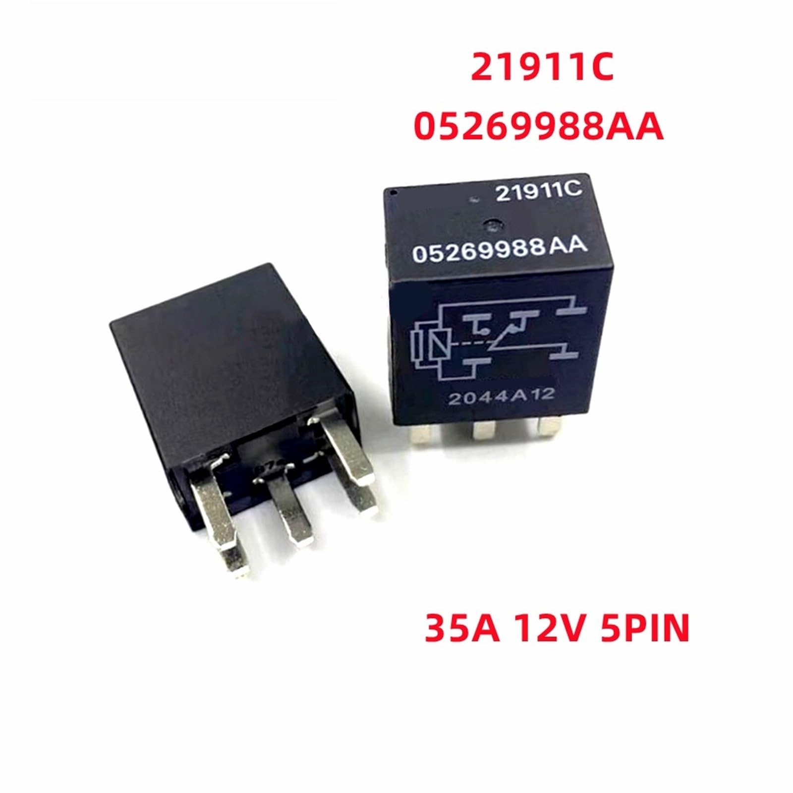 2 unids/lote 21911C 05269988AA 35A 12V relé de caja de seguridad automática 5 pines 21911C 05269988AA relé de compresor de ventilador