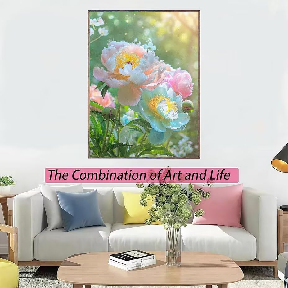 Kit peinture diamant DIY fleurs contre le stress