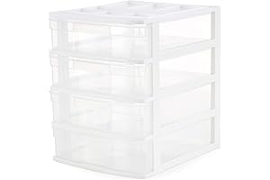 Sterilite 4-Drawer Desktop Organizer: Keep Your Space Tidy and Efficient
