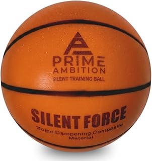 Silent Basketball Size 7 – Quiet Indoor Dribbling Airless Training Ball – Noiseless PU Foam Practice Basketball for Apartments, Homes, Skills Training & Late-Night Drills (29.5”)