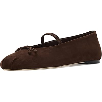 Stuart Weitzman Prima Bow Ballet Maryjane walnut