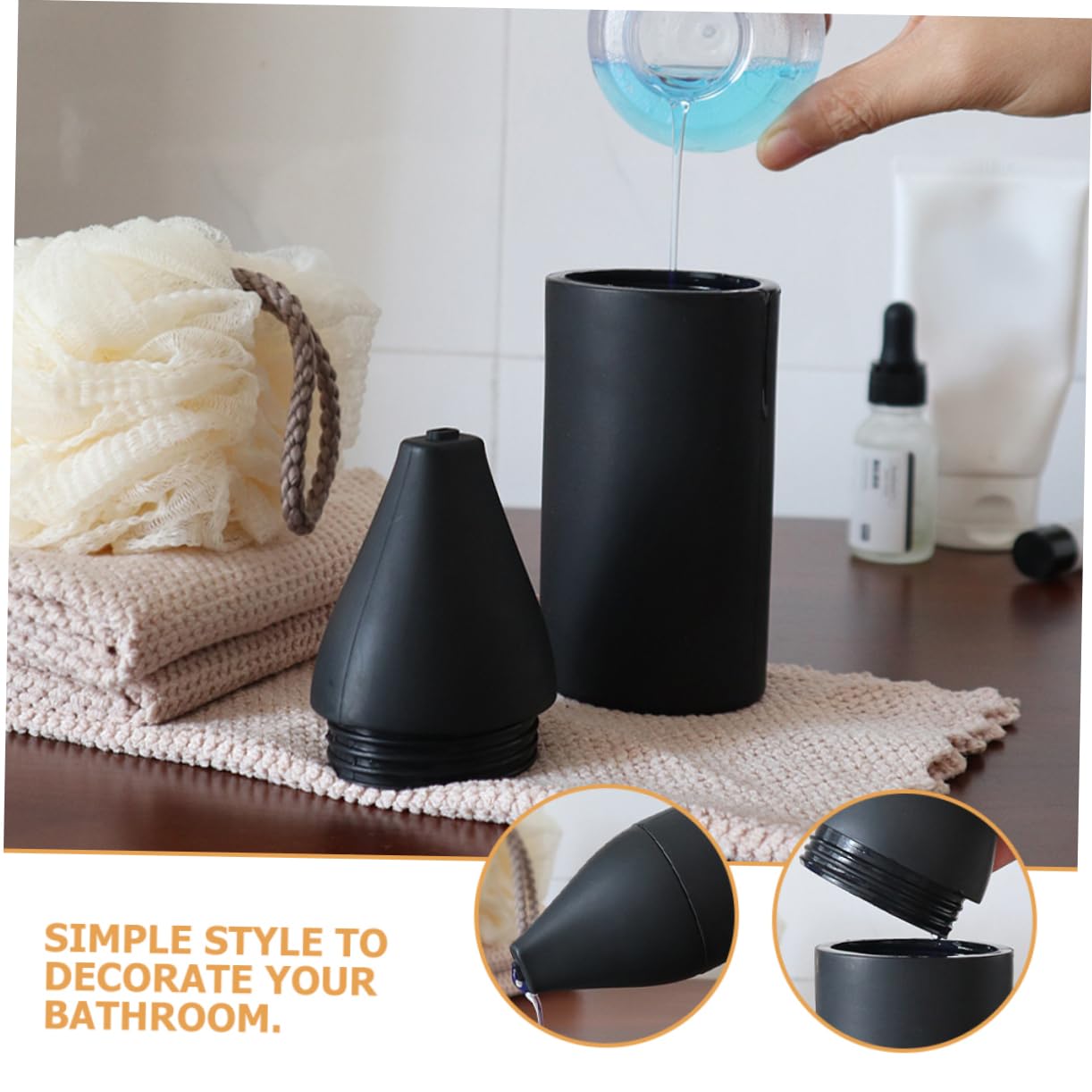 Ipetboom Silikon Handspender mit Quetschdesign zum Befüllen von Flüssigwaschmittel und Seife Nachfüllbare Küchenlotionflasche Geeignet für Küche und Badezimmer