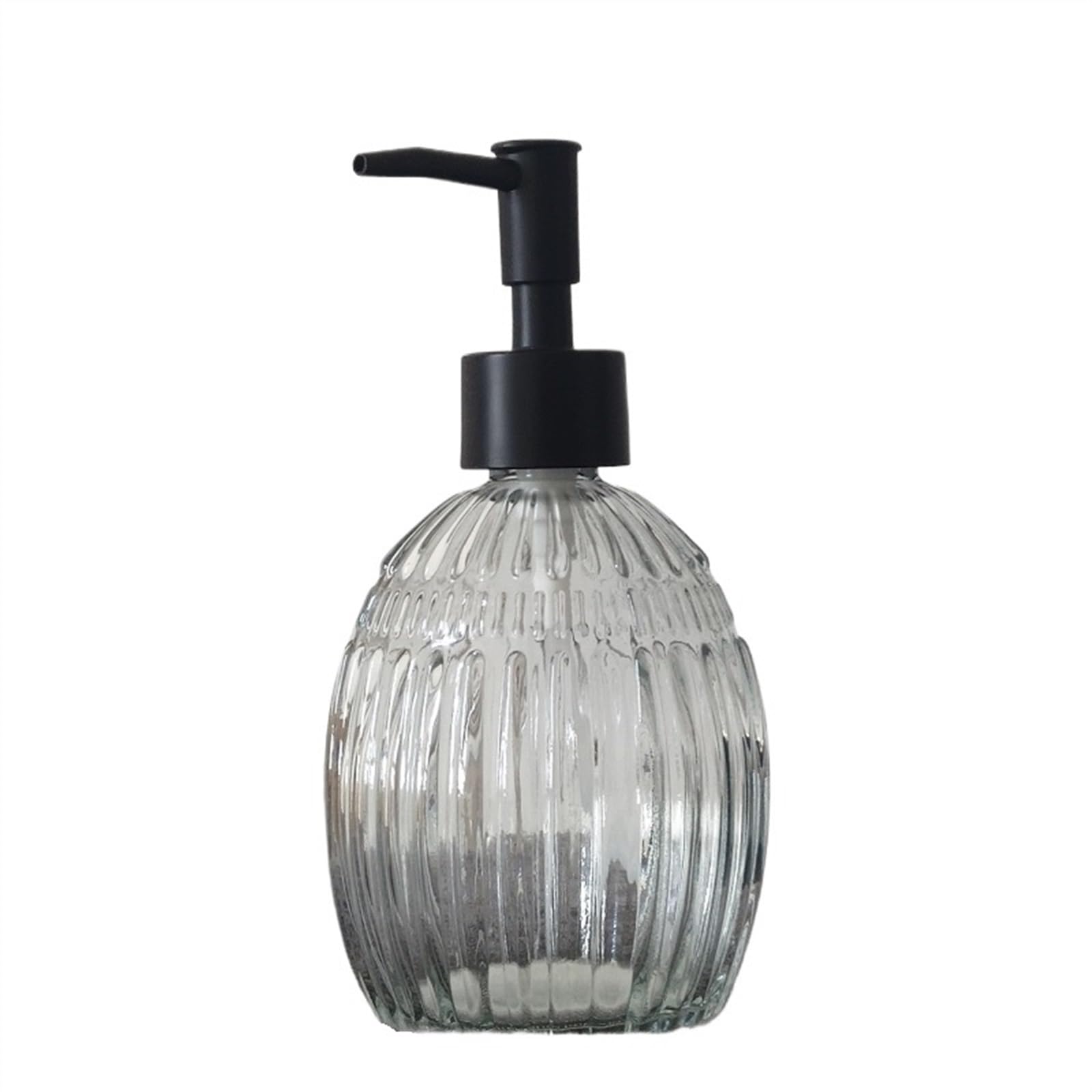 Cyairong-22 Black Soap Dispenser 400Ml Clear Glass Soap Dispenser With Pump Lotion, Refillable, Liquid For Hand(Black)